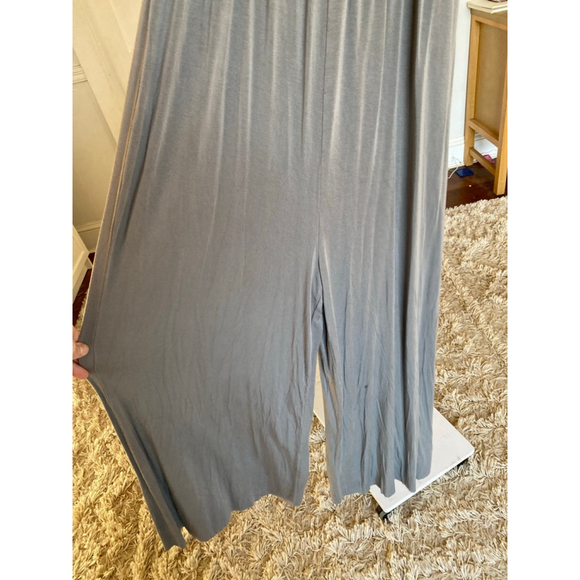 Bailey 44 Anthropologie Gray Smocked Romper Wide Leg Quiet Luxury Resort Beach S - Picture 5 of 9